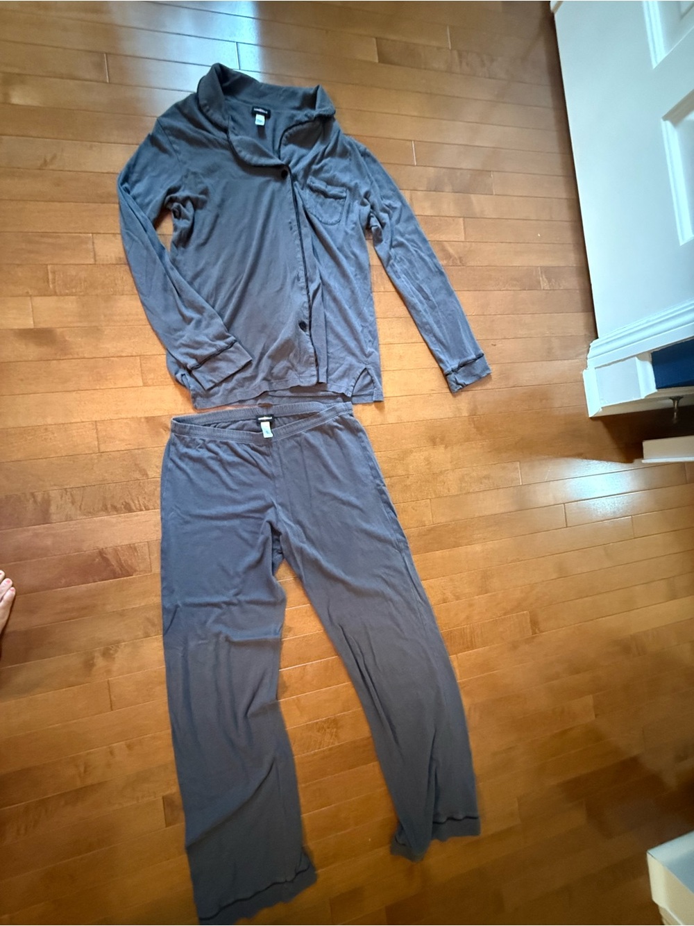 Cosabella Gray Long-Sleeve Pajama Set